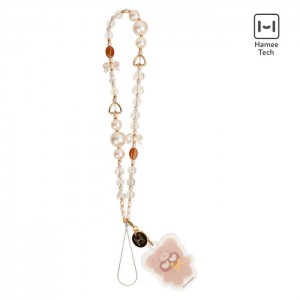 Hello Kitty Badtz-maru Latte Bear Beaded Charm Mobile Phone Wrist Strap Rosas | CL_HK75063