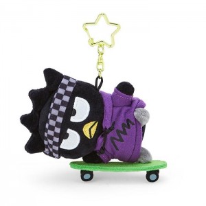 Hello Kitty Badtz-maru Plush Mascot Keychain (Sk8r Squad Series) Moradas Verde | CL_HK96979