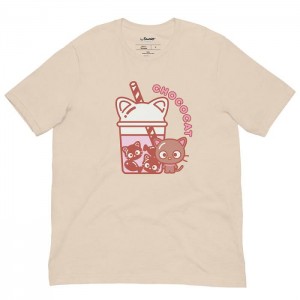 Hello Kitty Chococat Bubble Tea Tee Creme | CL_HK45808