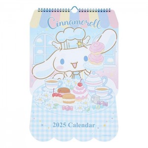 Hello Kitty Cinnamoroll 2025 Die-Cut Wall Calendar Azules | CL_HK27489