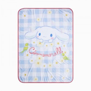 Hello Kitty Cinnamoroll Blue Gingham Throw Blanket Azules | CL_HK39675