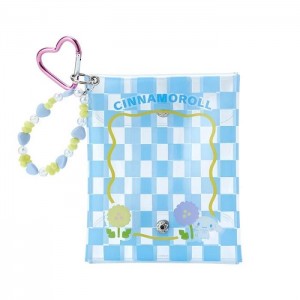 Hello Kitty Cinnamoroll Clear Snap Mini Pouch (Pastel Check Series) Azules | CL_HK39855