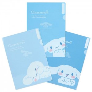 Hello Kitty Cinnamoroll Expressions 3-pc Clear File Folder Set Azules | CL_HK48998