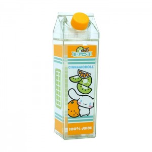 Hello Kitty Cinnamoroll Milk Carton Water Bottle (Orange & Kiwi) Amarillo Verde | CL_HK87792