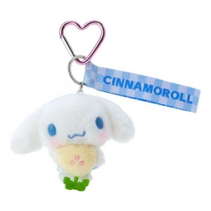 Hello Kitty Cinnamoroll Plush Mascot Keychain (Pastel Check Series) Blancas | CL_HK60429