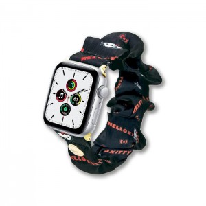 Hello Kitty Classic Hello Kitty x Sonix Scrunchie Apple Watch Band (Black) Negras | CL_HK25612