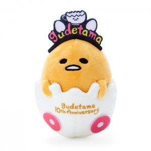 Hello Kitty Gudetama Plush Mascot Keychain (Gudetama Land Series) Amarillo | CL_HK97381