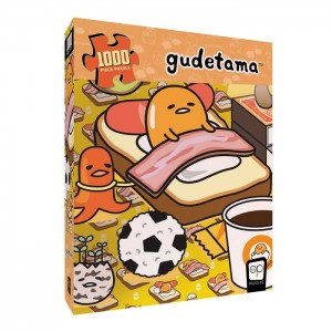 Hello Kitty Gudetama Work From Bed 1000-pc Puzzle Amarillo | CL_HK81732