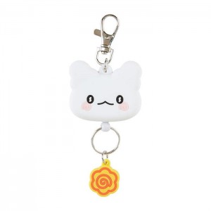 Hello Kitty Hanamaruobake Bestie Face Badge Reel Blancas | CL_HK94379