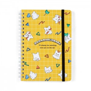 Hello Kitty Hanamaruobake Lined Notebook (Elastic Closure) Amarillo | CL_HK66042