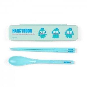 Hello Kitty Hangyodon Everyday Chopsticks & Spoon Set Azules | CL_HK18964