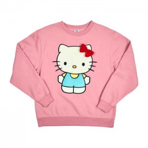 Hello Kitty Hello Kitty 3D Bow Oversized Pink Sweatshirt Rosas | CL_HK40968