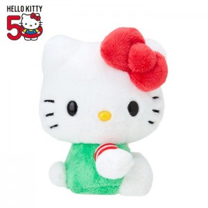 Hello Kitty Hello Kitty 50th Anniv. Plush Mascot (Green Overalls) Verde Rojas | CL_HK41251