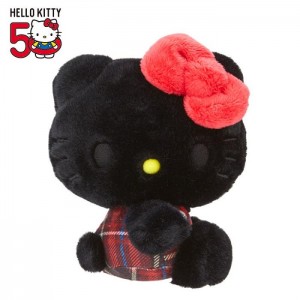 Hello Kitty Hello Kitty 50th Anniv. Plush Mascot (Black Tartan) Negras Rojas | CL_HK63589