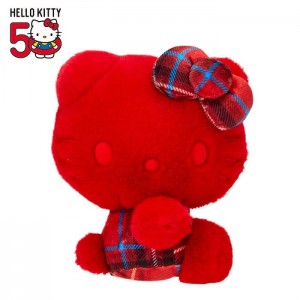 Hello Kitty Hello Kitty 50th Anniv. Plush Mascot (Red Tartan) Rojas | CL_HK40220