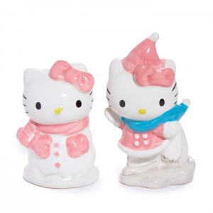 Hello Kitty Hello Kitty Ceramic Holiday Salt & Pepper Set (Snow Play) Rosas Azules | CL_HK44442