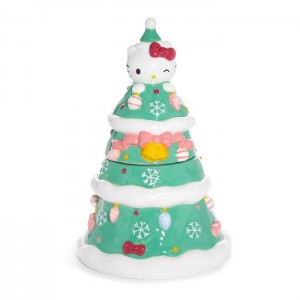 Hello Kitty Hello Kitty Ceramic Holiday Tree Cookie Jar Verde | CL_HK95143