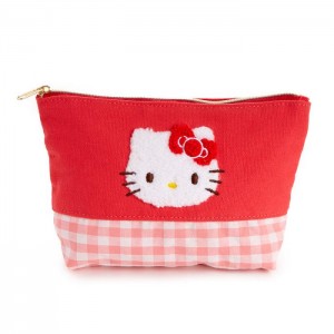 Hello Kitty Hello Kitty Chenille Gingham Zipper Rojas | CL_HK70362