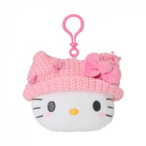 Hello Kitty Hello Kitty Cozy Cap Mascot Clip Pouch Rosas Blancas | CL_HK68770