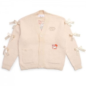 Hello Kitty Hello Kitty Cozy Kuma JapanLA Cardigan Creme | CL_HK46970