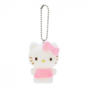 Hello Kitty Hello Kitty Flocked Keychain Mascot Rosas | CL_HK12472