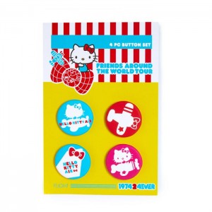 Hello Kitty Hello Kitty Friends Around The World Tour Button Set Multicolor | CL_HK60091