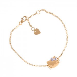 Hello Kitty Hello Kitty Gold Plated Sparkle Bow Bracelet Doradas | CL_HK87959