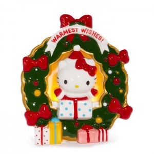 Hello Kitty Hello Kitty Holiday Wreath Ceramic Tealight Holder Rojas Verde | CL_HK74754