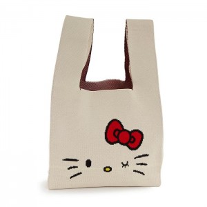 Hello Kitty Hello Kitty Knit Shopper Bag (White) Creme | CL_HK27066