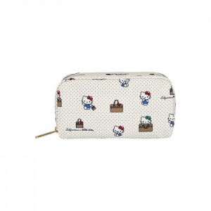 Hello Kitty Hello Kitty LeSportsac Rectangular Cosmetic Bag (No Bag No Life) Blancas | CL_HK37556