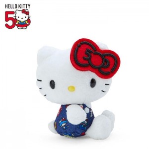 Hello Kitty Hello Kitty Mascot Keychain Plush (Hello, Everyone! Series) Blancas Azules | CL_HK80577