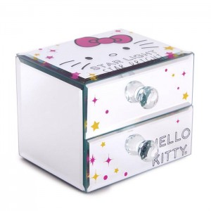 Hello Kitty Hello Kitty Mirrored Compact Jewelry Box Blancas Rosas | CL_HK82440