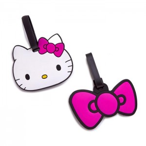 Hello Kitty Hello Kitty Pink Bow 2-pc Luggage Tag Set Blancas Rosas | CL_HK82967