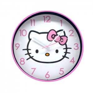 Hello Kitty Hello Kitty Pink Classic Wall Clock Rosas | CL_HK78445