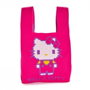 Hello Kitty Hello Kitty Pink Knit Shopper Bag (Retro Pixel Series) Rosas | CL_HK27253