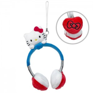 Hello Kitty Hello Kitty Plush Headphones Bag Charm Blancas Azules | CL_HK43794