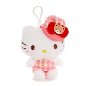 Hello Kitty Hello Kitty Plush Mascot Clip (Gingham Cap Series) Blancas Rojas | CL_HK64849