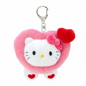 Hello Kitty Hello Kitty Plush Mascot Keychain (Big Heart Series) Rosas | CL_HK97425