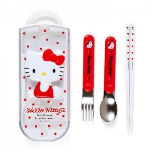 Hello Kitty Hello Kitty Smiles Utensil Set Trio Rojas | CL_HK17319