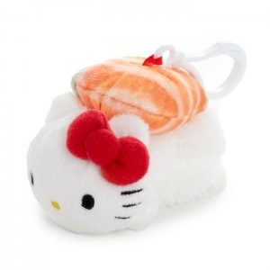 Hello Kitty Hello Kitty Sushi Mascot Clip (Salmon) Blancas Rojas | CL_HK47433