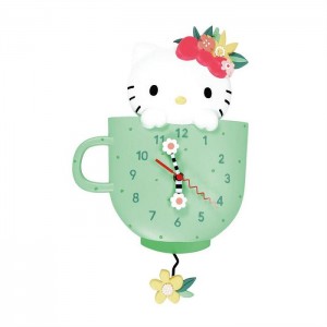 Hello Kitty Hello Kitty Tea Time Wall Clock Verde | CL_HK64186