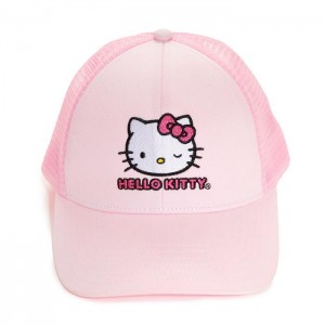 Hello Kitty Hello Kitty Winking Trucker Hat Rosas | CL_HK11718