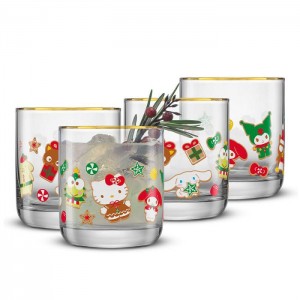 Hello Kitty Hello Kitty and Friends Gingerbread Pals Short Glasses Rojas Verde | CL_HK52785