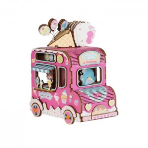 Hello Kitty Hello Kitty and Friends Ice Cream Truck 3D Wooden Music Box Puzzle Rosas | CL_HK16861