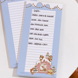 Hello Kitty Hello Kitty and Friends x Erin Condren Holiday List Notepad 2-Piece Set Azules | CL_HK50509