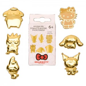 Hello Kitty Hello Kitty and Friends x Loungefly 50th Anniv. Gold Blind Box Pin Doradas | CL_HK28199