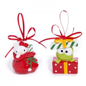 Hello Kitty Hello Kitty and Keroppi 2-pc Holiday Ceramic Ornament Set (Red) Rojas | CL_HK22693