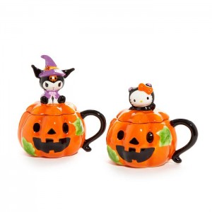 Hello Kitty Hello Kitty and Kuromi Pumpkin Ceramic Mugs Gift Set Naranjas | CL_HK17434