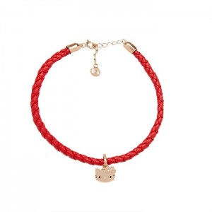 Hello Kitty Hello Kitty x Chow Tai Fook Classic 18K Gold Red Bracelet Rojas | CL_HK80358