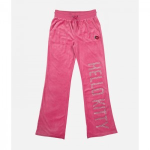 Hello Kitty Hello Kitty x Dumbgood Velour Track Pants (50th Anniv.) Rosas | CL_HK50615